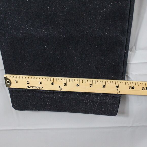Maeve Jeans Womens 25 The Colette Sparkle Denim Cropped Wide Leg Black Pockets - Picture 14 of 16